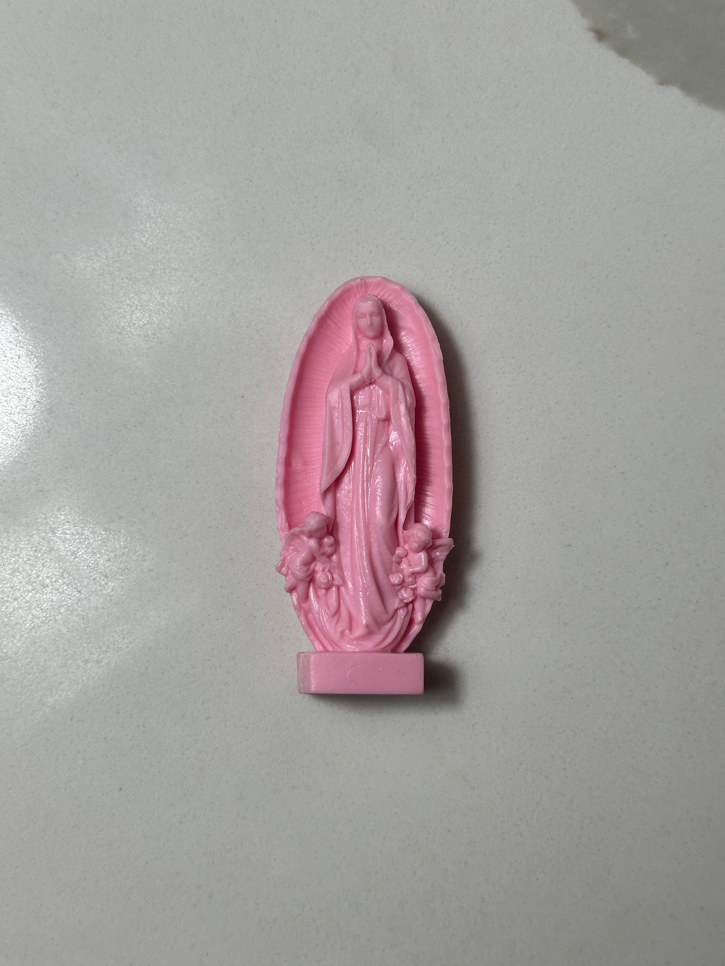 Pink Virgen Mary Mini Statue
