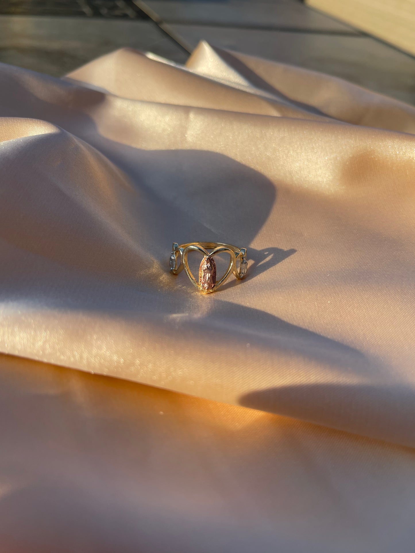 Tri Color Heart of Mary Ring