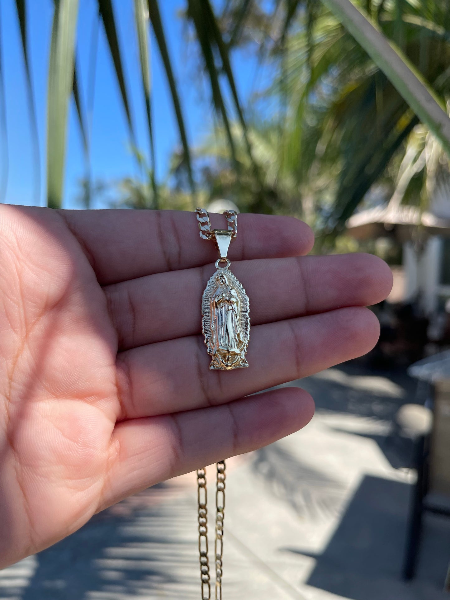 Traditional Virgen Mary Necklace