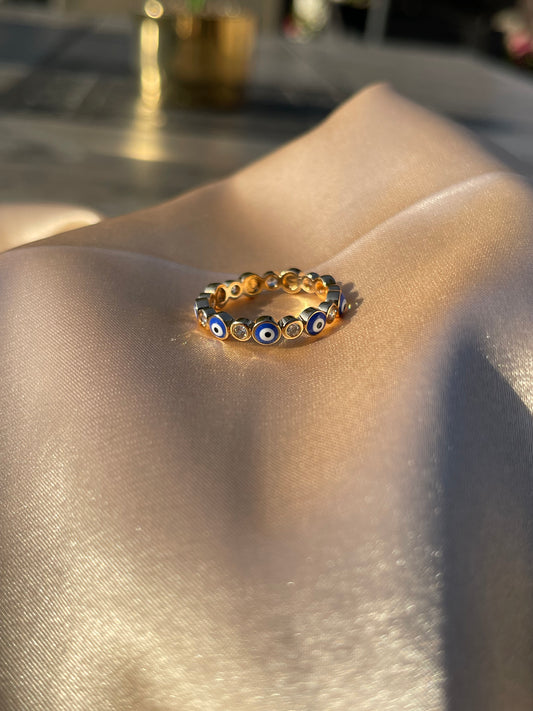 Blue Evil Eye Ring