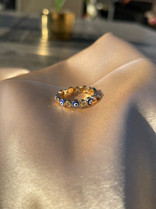 Blue Evil Eye Ring